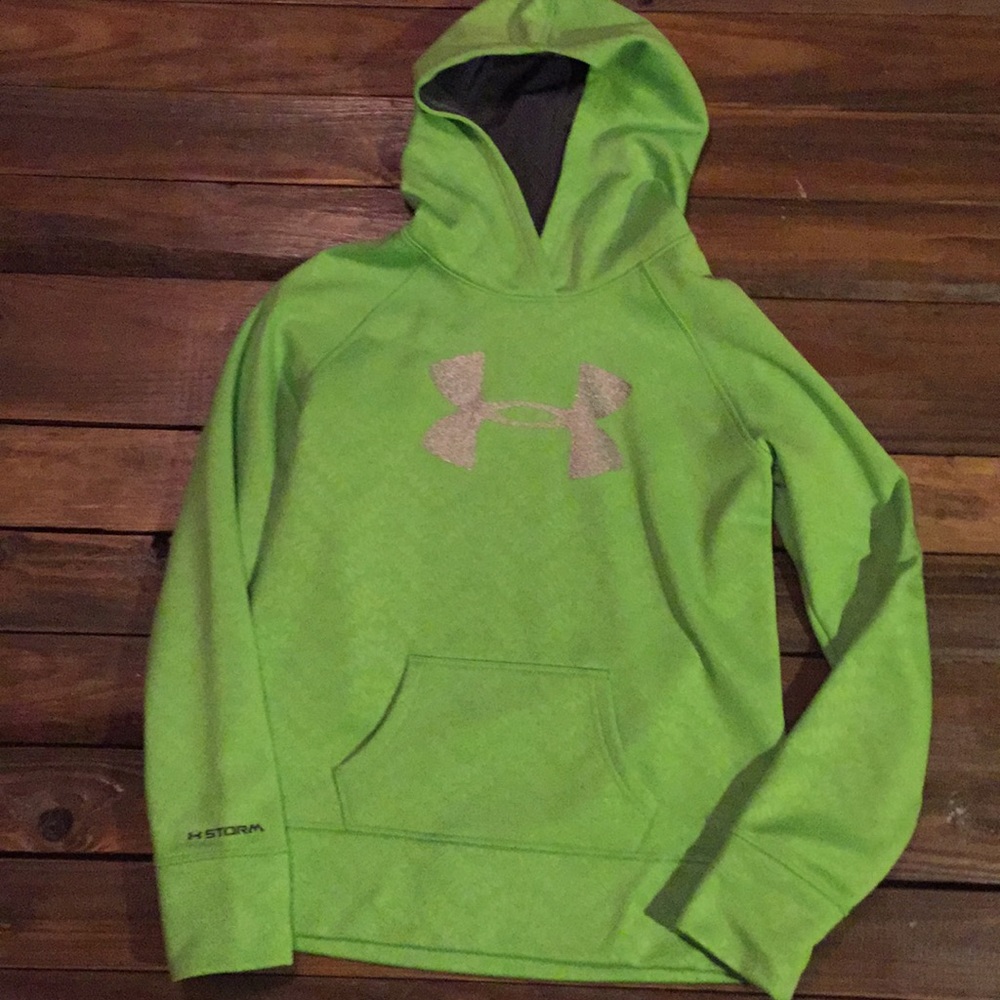 Under Armour Brigt Lime Green Sweatshirt - Picture 6 of 8